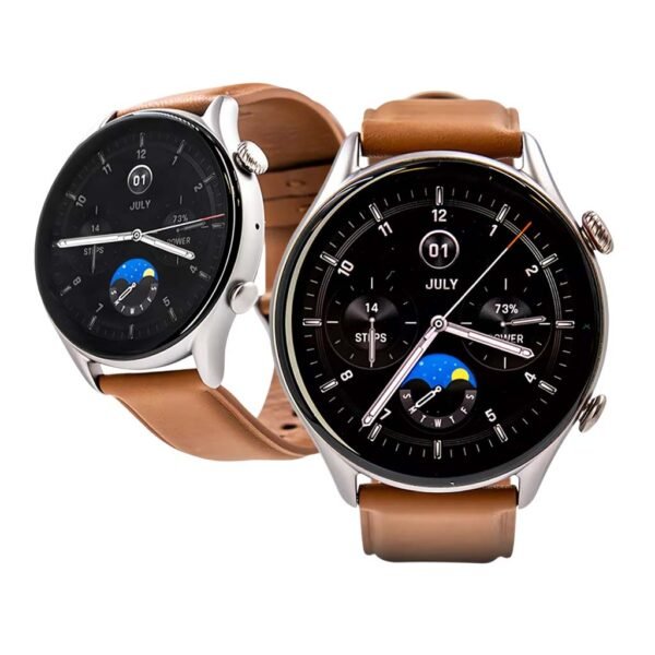 Smartwatch Amazfit New GTR 4 NEW tela de 1.45" com pulseira de silicone cor marrom y caixa color prateado